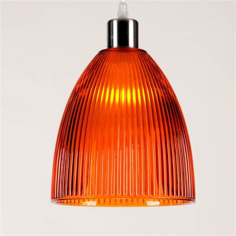 You'll find a big range of styles, patterns and colours for everything from pendants to floor lamps. orange pendant light - Google Search | Glass shade pendant light, Pendant light, Pendant light ...