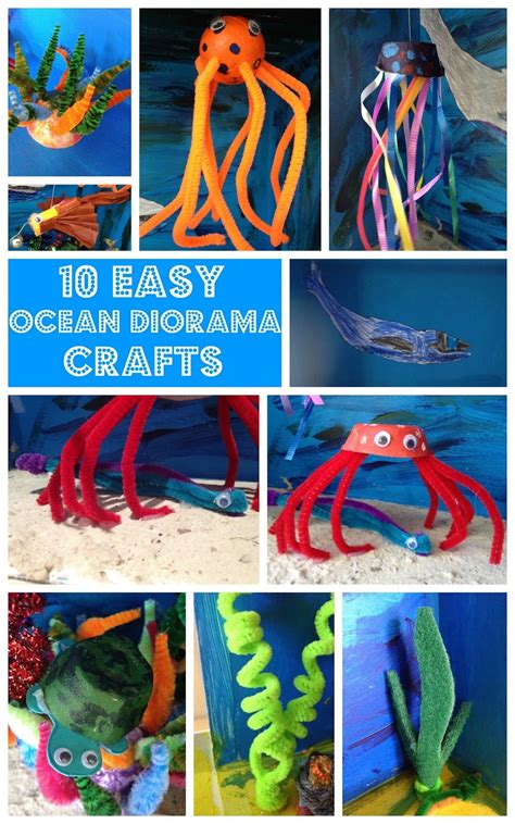 I took a took a couple of photos to share with you how i make a quick and easy saguaro cactus: Easy Ocean Diorama Crafts | Maqueta Animales Marinos ...