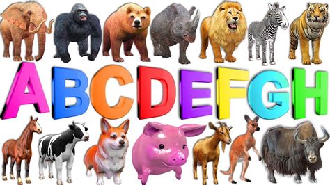 Learn Abc Alphabets A To Z For Kids Learn Wild Animals Names And Sounds
