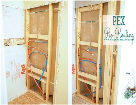Make sure your local plumbing code allows pex. Master Bathroom Remodel: Part 3 { Prep for Shower Remodel }