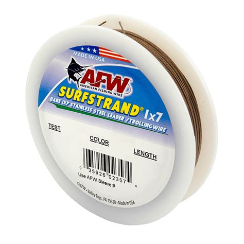 American Fishing Wire Surfstrand Bare 1x7 Stainless Steel Wire Leaders