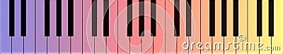 Colorful Piano Banner Royalty Free Stock Image - Image: 5591396
