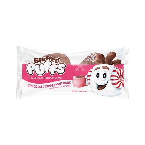 Stuffed Puffs Filled Marshmallows Chocolate Peppermint Bark Holiday Hot Cocoa 2 Pack 1 4oz