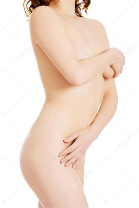 Attractive Naked Woman Covering Herself Stock Photo Piotr Marcinski