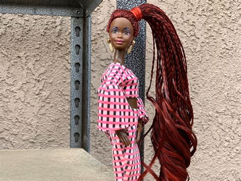 natural hair barbie with braids etsy