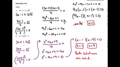 Here are more examples of how to solve systems of equations in algebra calculator. Solving Radical Equations Worksheet Answer Key Algebra 2 ...