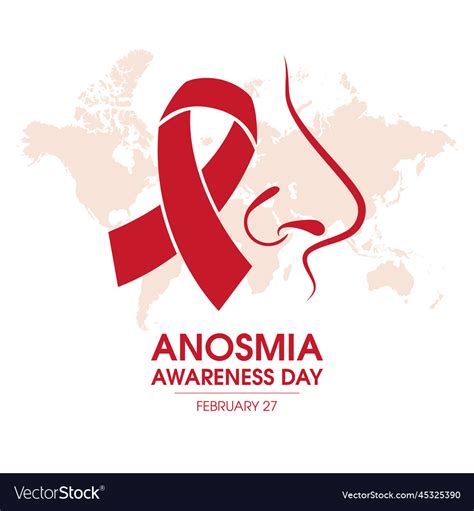 anosmia awareness day poster royalty free vector image
