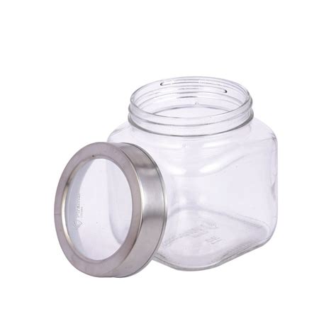 Buy Storehaus Square Glass Jar 500 Ml Kitchen Storage Set Of 6 Online