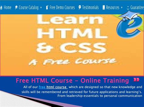 Maybe you would like to learn more about one of these? Free HTML Course & Certification | Online training, Online ...
