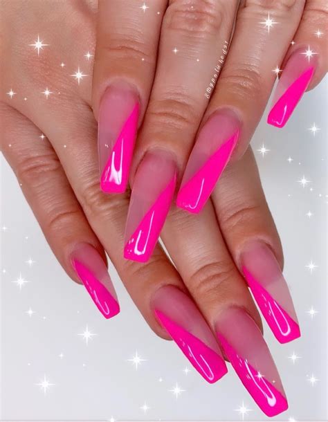 staypolished91 instagram acrylic nail designs classy pink tip nails pink french nails