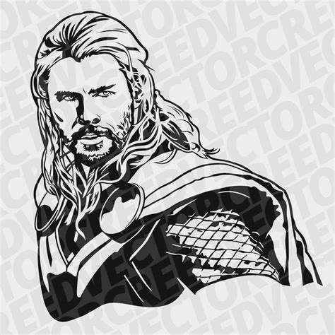 Thor Svg Thor Dxf Avengers Marvel Svg Chris Hemsworth Etsy Thor