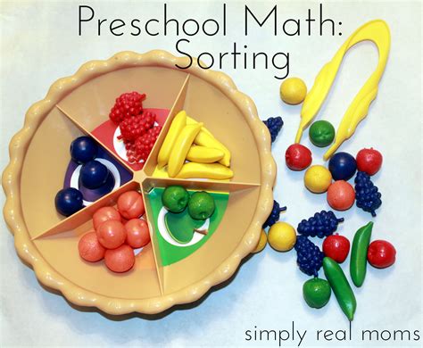 For this preschool math activity, you will again want to select a theme. Preschool Math series-this article, sorting. Love the ...
