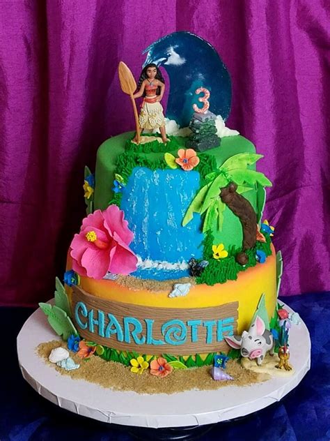 Unbelievable Moana Cake For My Daughter Charlotte S 3rd Birthday Party