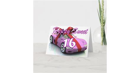 Sweet Sixteen New Car Birthday Card