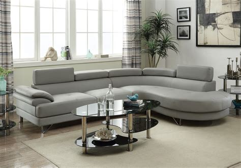 Scandis has a beautiful powder blue curved sectional that we're swooning for. Living Room Curved Sectional Sofa Couch Round Chaise Grey ...