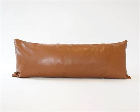 Check spelling or type a new query. Light Brown Faux Leather Extra Long Lumbar Pillow - 14x36 ...