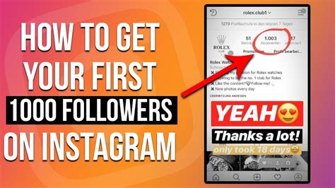 how to get your first 1000 followers on instagram 10 steps to 1000 followers youtube