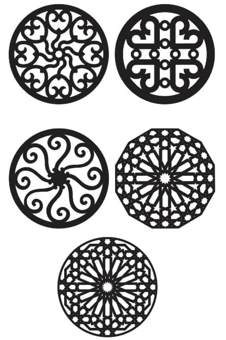 Laser Cut Vector Circle Ornament Free Dxf Designs Free Vector