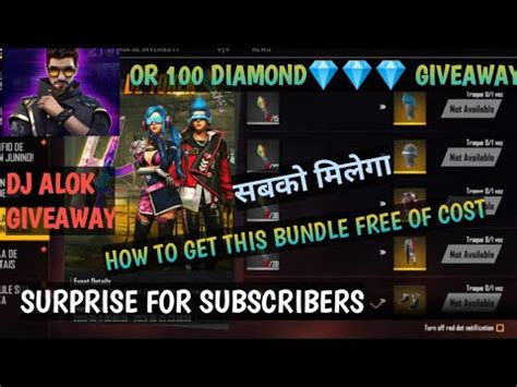 Free fire hack 999,999 coins and diamonds. Free fire// Dj alok Or 100 diamond💎 giveaway// new bundle ...