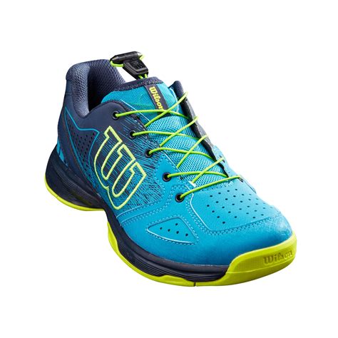 Wilson Kaos Ql Junior Tennis Shoes Barrier Reef Navy Blazer Lime Pop