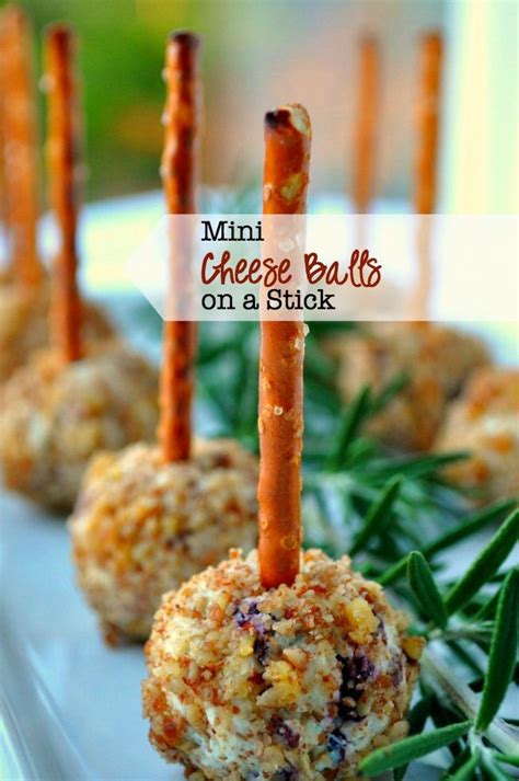 Want some great ideas for cold party appetizers? Mini Cheese Balls on a Stick | Recipe | Finger food ...