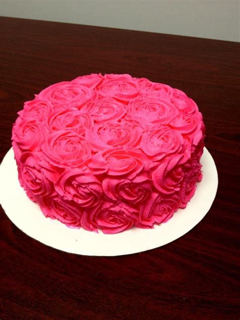 Hot Pink Rose Cake — Redpink Pink Rose Cake Pink Cake Cake Cover