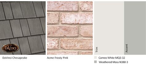 Pink Brick Exterior Color Schemes Davinci Roofscapes