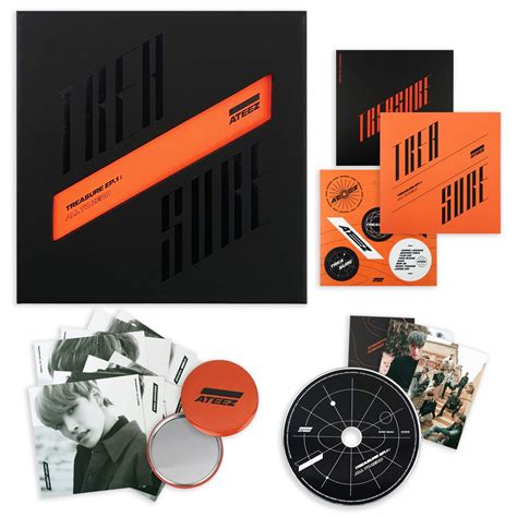 Ateez First Album Treasure Ep1 All To Zero Cd Sticker On Pack Poster Postcards