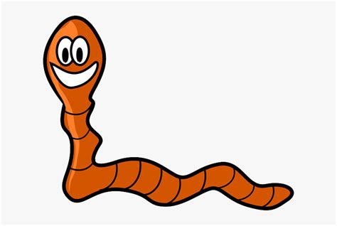 Earthworm Worm Cute Happy Inchworm Smile Cartoon Worm Clipart