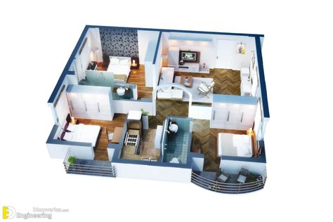 40 Amazing 3 Bedroom 3d Floor Plans Engineering Discoveries