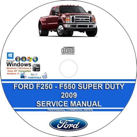 Ford F250 F350 F450 F550 Super Duty 2009 Factory Workshop Service
