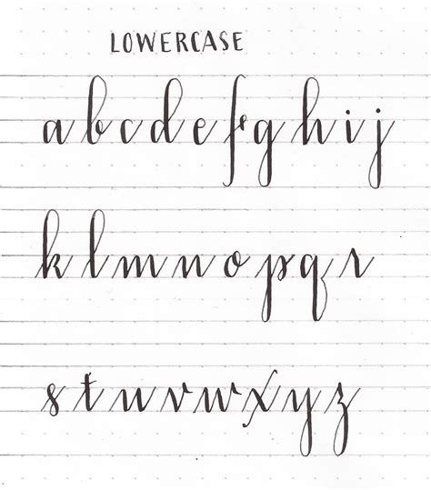 Learn Lowercase Alphabet Modern Calligraphy Basics Doodle Art For