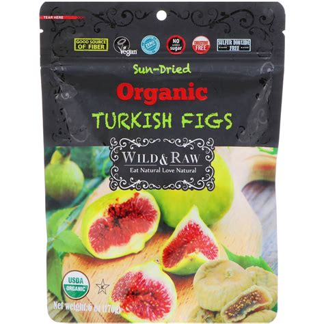 Natures Wild Organic Wild And Raw Sun Dried Organic Turkish Figs 6 Oz