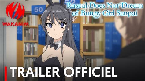 Rascal Does Not Dream Of Bunny Girl Senpai Trailer Officiel Vostfr