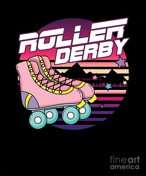 Roller Skates Skater Vintage Style Skating Lovers Roller Derby Girl