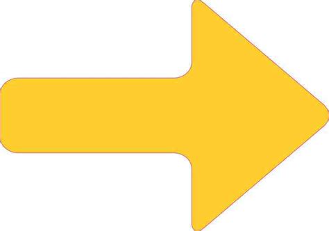 5in X 35in Yellow Arrow Sticker Vinyl Sign Symbol Map Pointer Stickers