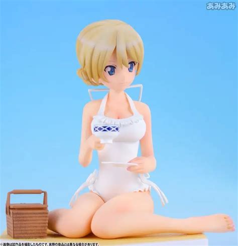 Anime Sexy Action Figure Girls Und Panzer Darjeeling Wave Beach Queens Pvc Collection Model Toys
