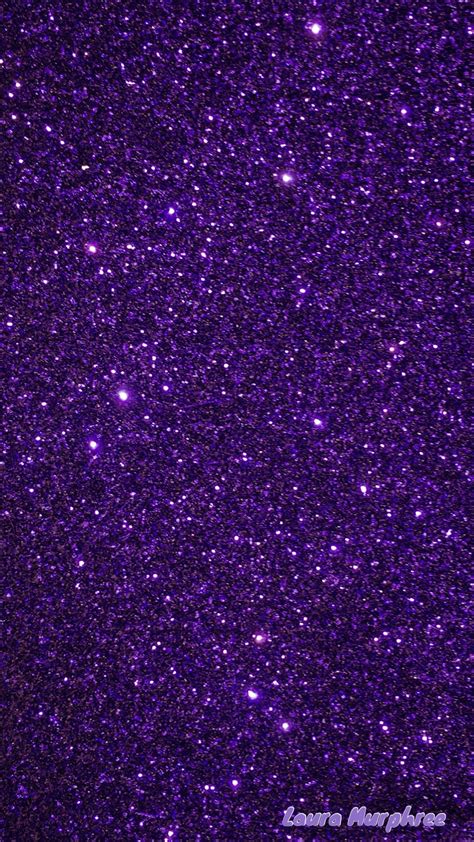 Purple Glitter Textured Background With Small Stars