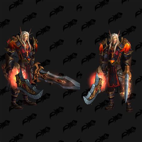Blood Elf Warlock With Red Green And Skulls Rtransmogrification