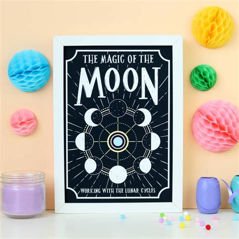 Magic Of The Moon Print By Fable And Black