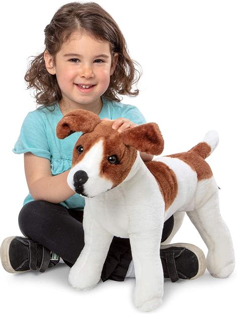 Melissa And Doug Giant Jack Russell Terrier Lifelike Stuffed Animal Dog