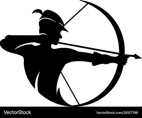Archer Logo Designs Concept Archery Silhouette Logo Designs Vector My