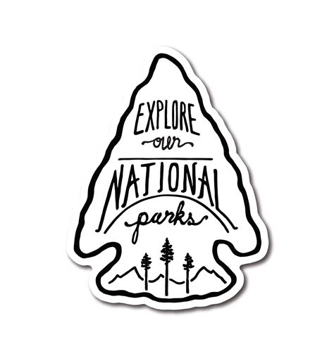Explore Our National Parks Vinyl Sticker By Dear Summit Supply Co