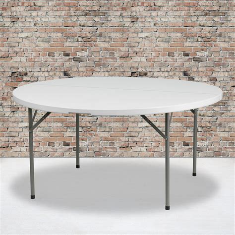 Flash Furniture 60 Round Plastic Table White