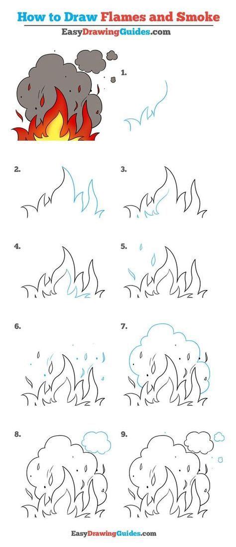 2 and 3 are the dimmer outer rings. How to Draw Flames and Smoke - Really Easy Drawing ...