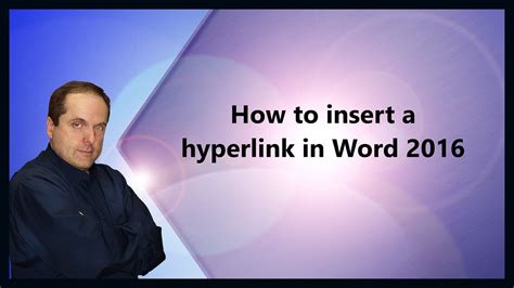 Note that you are limited to mp4, mov, mkv, avi, and wmv files smaller than 500 mb. How to insert a hyperlink in Word 2016 - YouTube