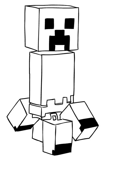 Dibujo Para Colorear De Minecraft Dibujo De Creeper Para Imprimir Y