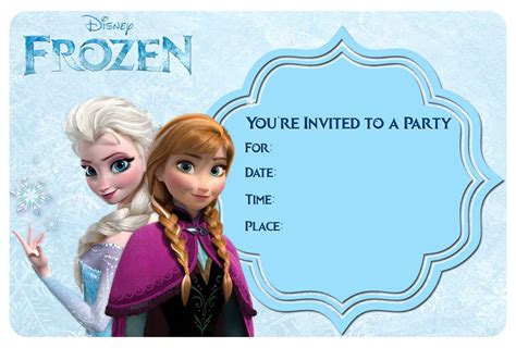 9 Best Images Of Frozen Birthday Invitations Editable Printable
