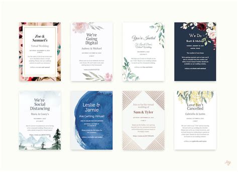 20 event invitation designs that'll impress your guests. Invite Guests To Your Virtual Wedding Events with Joy - Joy
