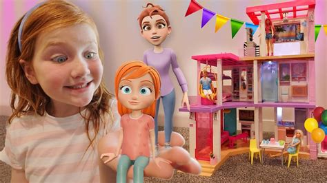 Adley Helps Barbie Plan A Dream House Party Using Cartoon Magic